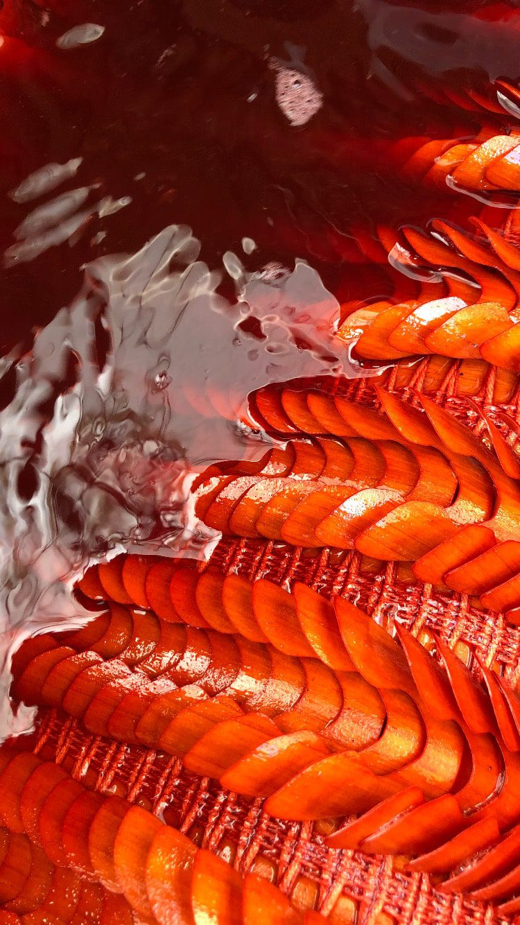 teinture  naturelle des fibres, Stéphanie Lacoste, tissage art contemporain 